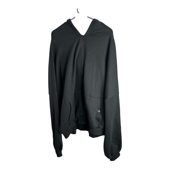 POPFLEX Women's Black Cloud Zip-Up Oversized Hoodie Sweatshirt Size 1X/2X NWT - Picture 1 of 8